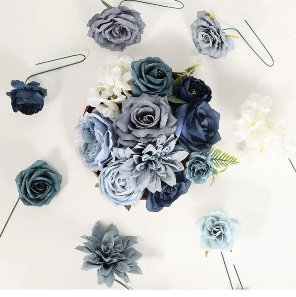 New Elegant Blue and White Floral Arrangement